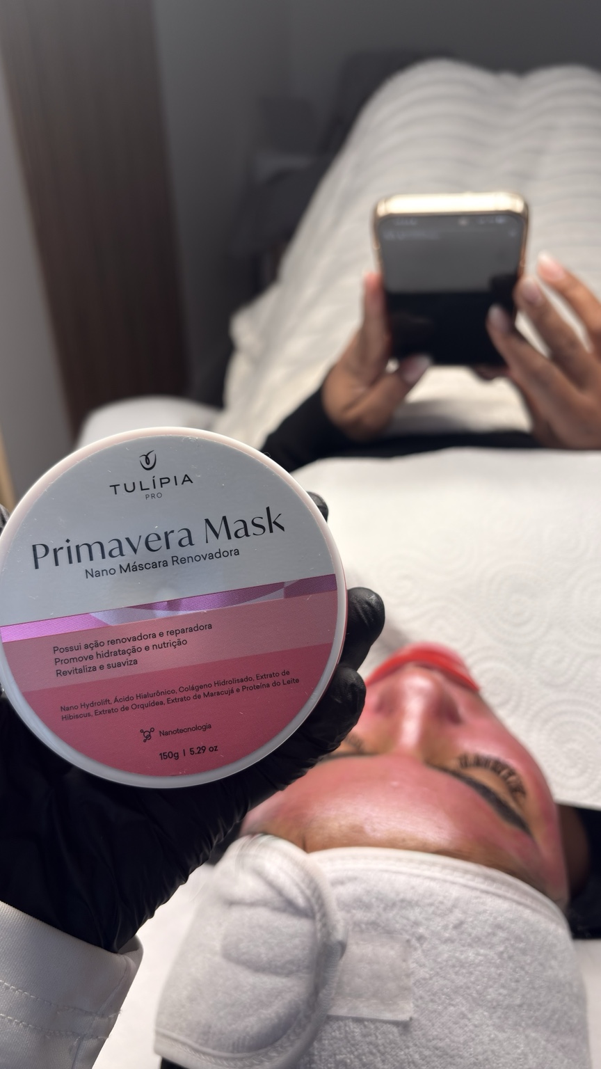 Máscara de tratamento facial